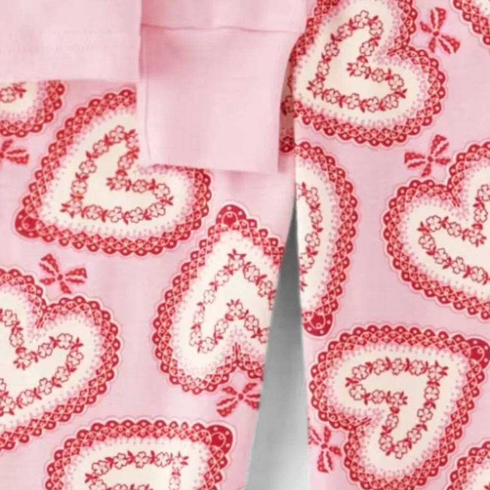 NWT Gymboree Girls Sweetheart Snug Fit 100% Cotton Pajamas - Gymmies - Pink